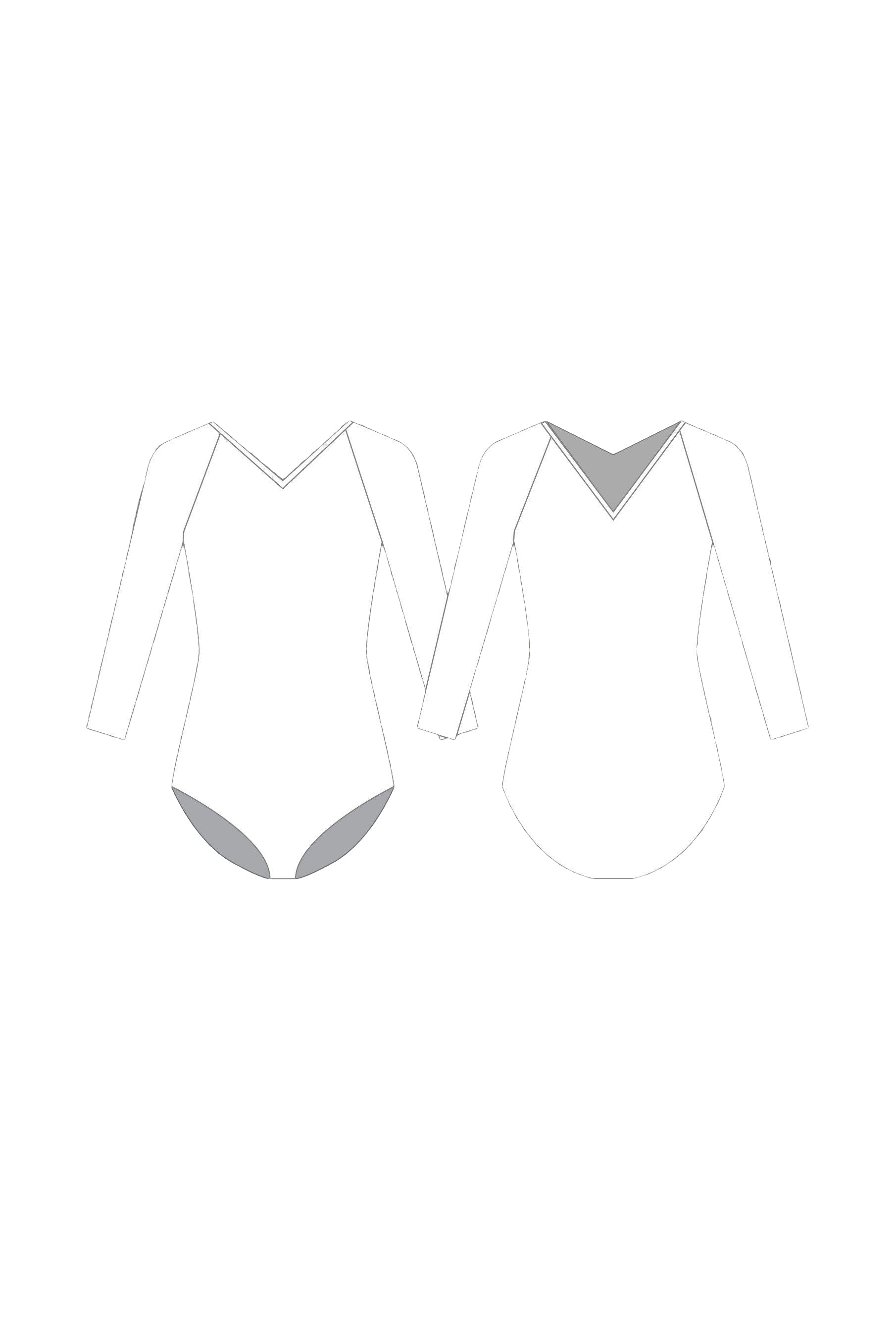 Custom Inked Raglan Leotard 3/4 Sleeves