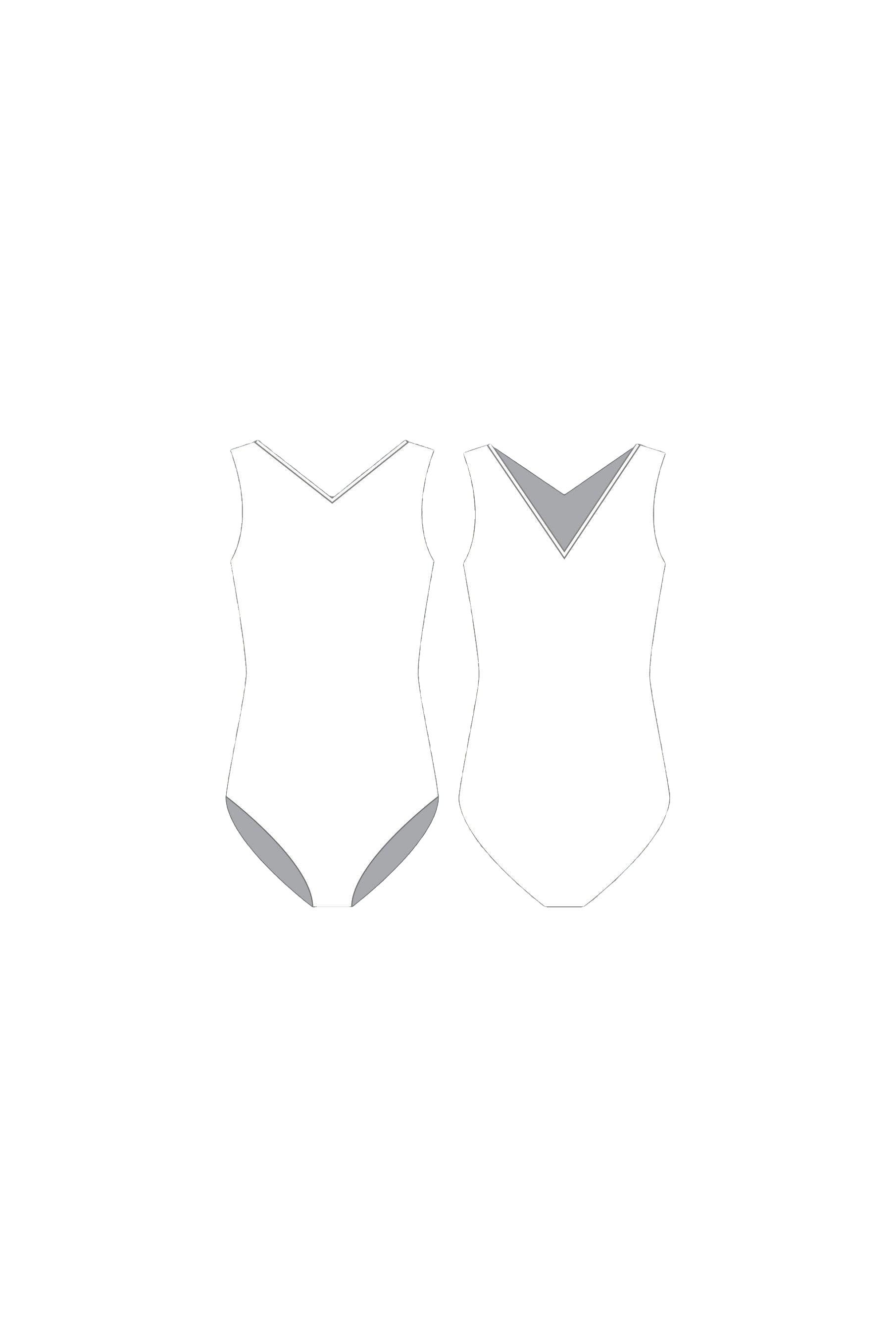 Custom Inked V Neck Tank Leotard