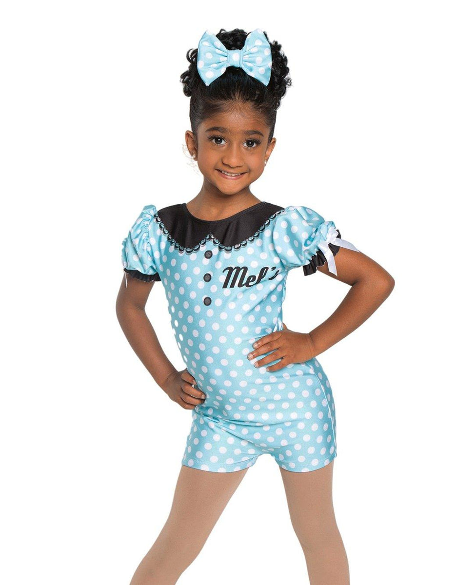 Mels Diner Puff Sleeve Biketard – Hamilton Theatrical US