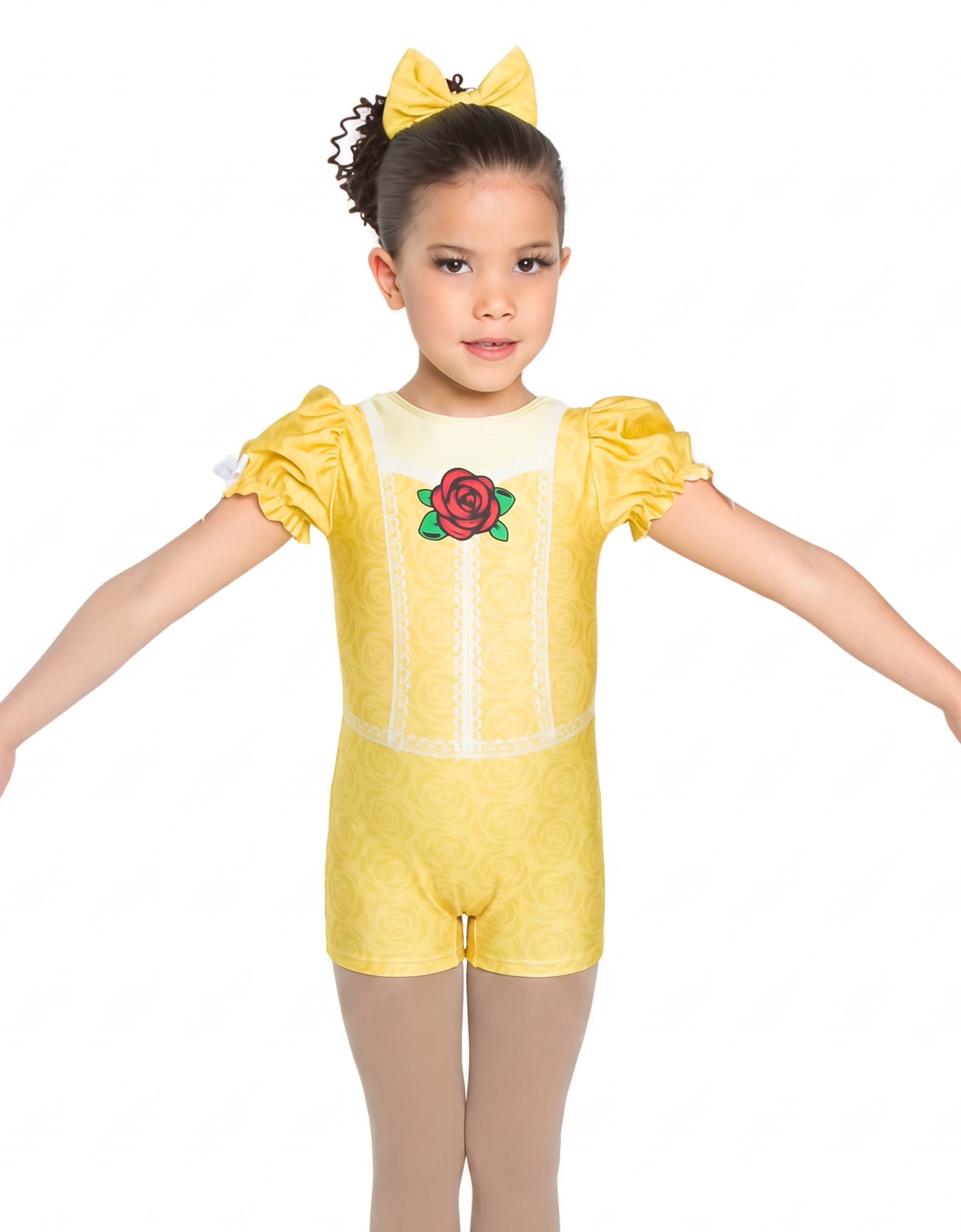 Belle Princess Puff Sleeve Biketard