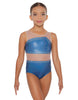 Hologram Defined Leotard Nude Mesh