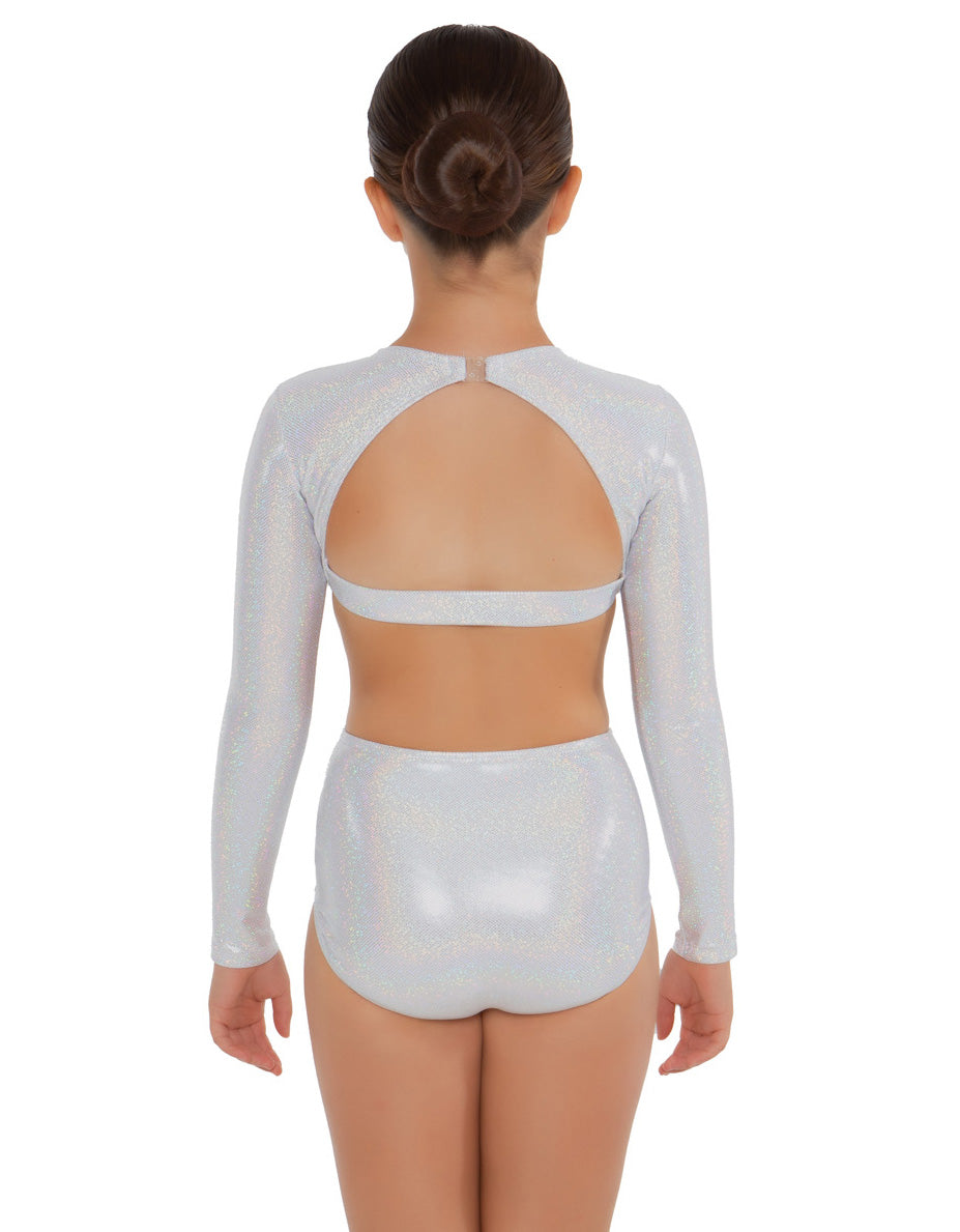 Hologram LS Leotard Triangle Back