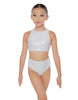 Hologram High Neck Spaghetti Strap Crop