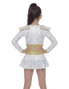 Huntress Golden LS Crew Neck Crop Top with Epaulets