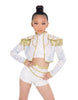 Huntress Golden LS Cropped Jacket With Fringe Epaulets