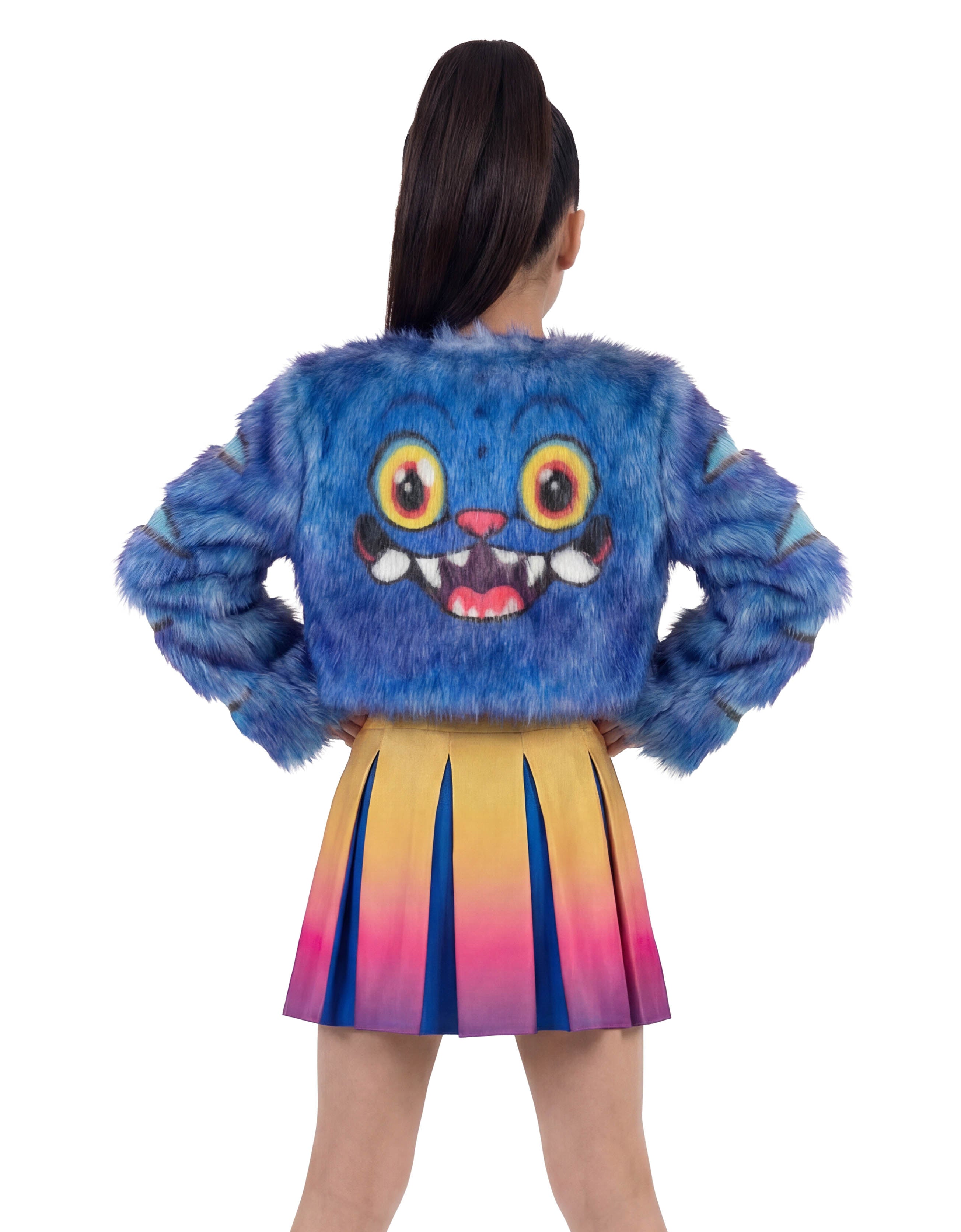 Demon Cats LS Fur Shrug