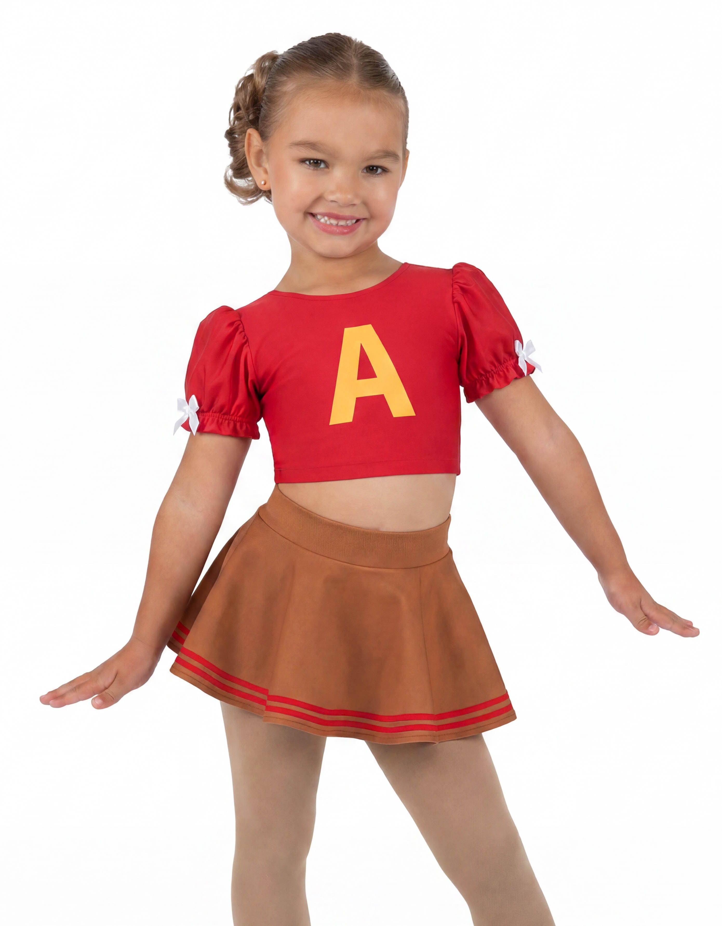 Chipmunks Puff Sleeve Crop Top