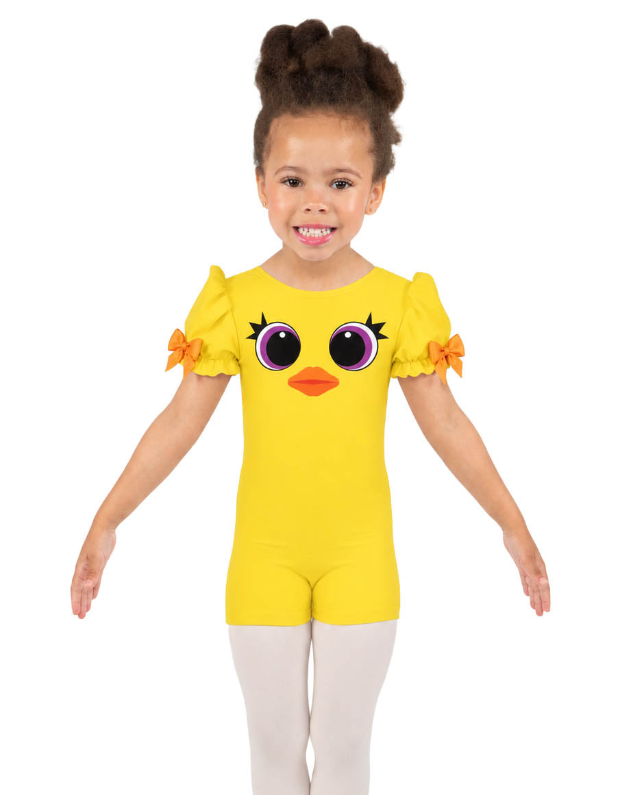 Ducky Puff Sleeve Biketard