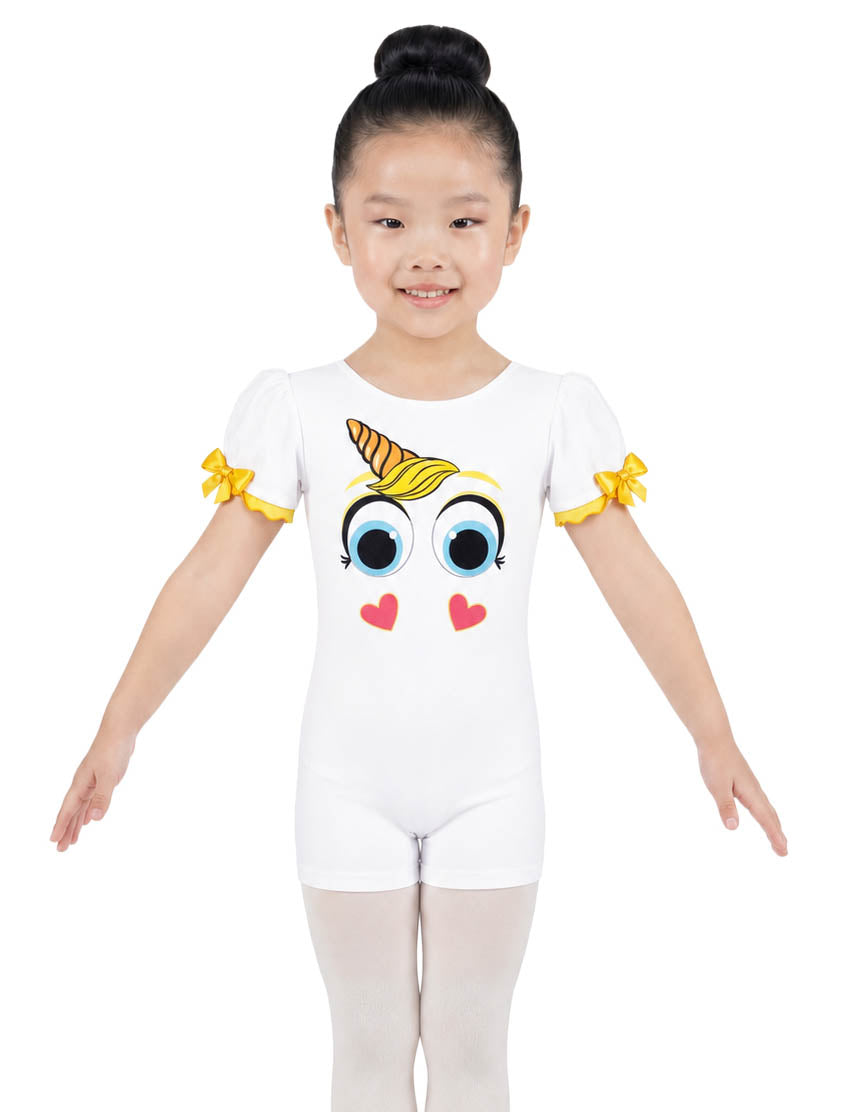 Toy Unicorn Puff Sleeve Biketard