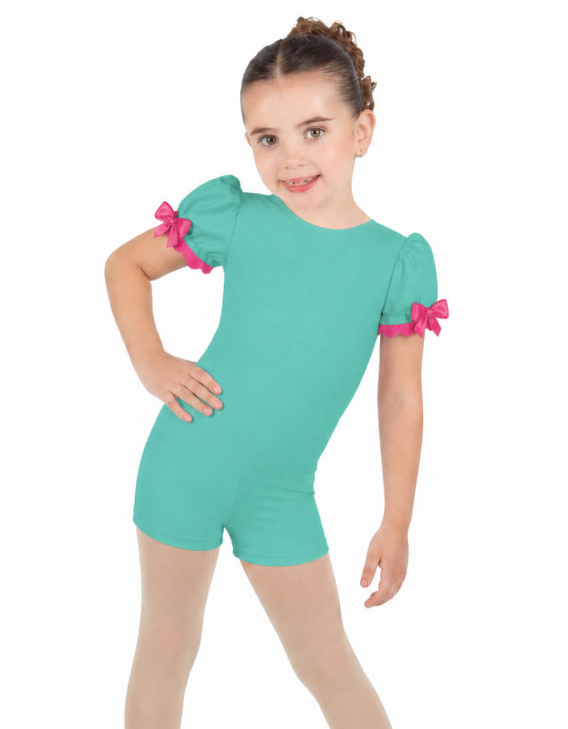 Work Out Baby Puff Sleeve Biketard