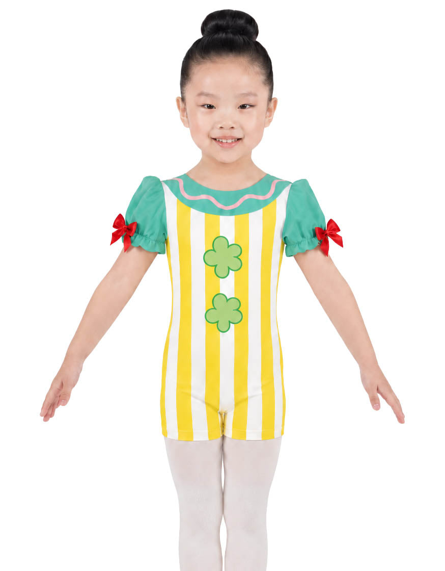 Roly Poly Clown Puff Sleeve Biketard