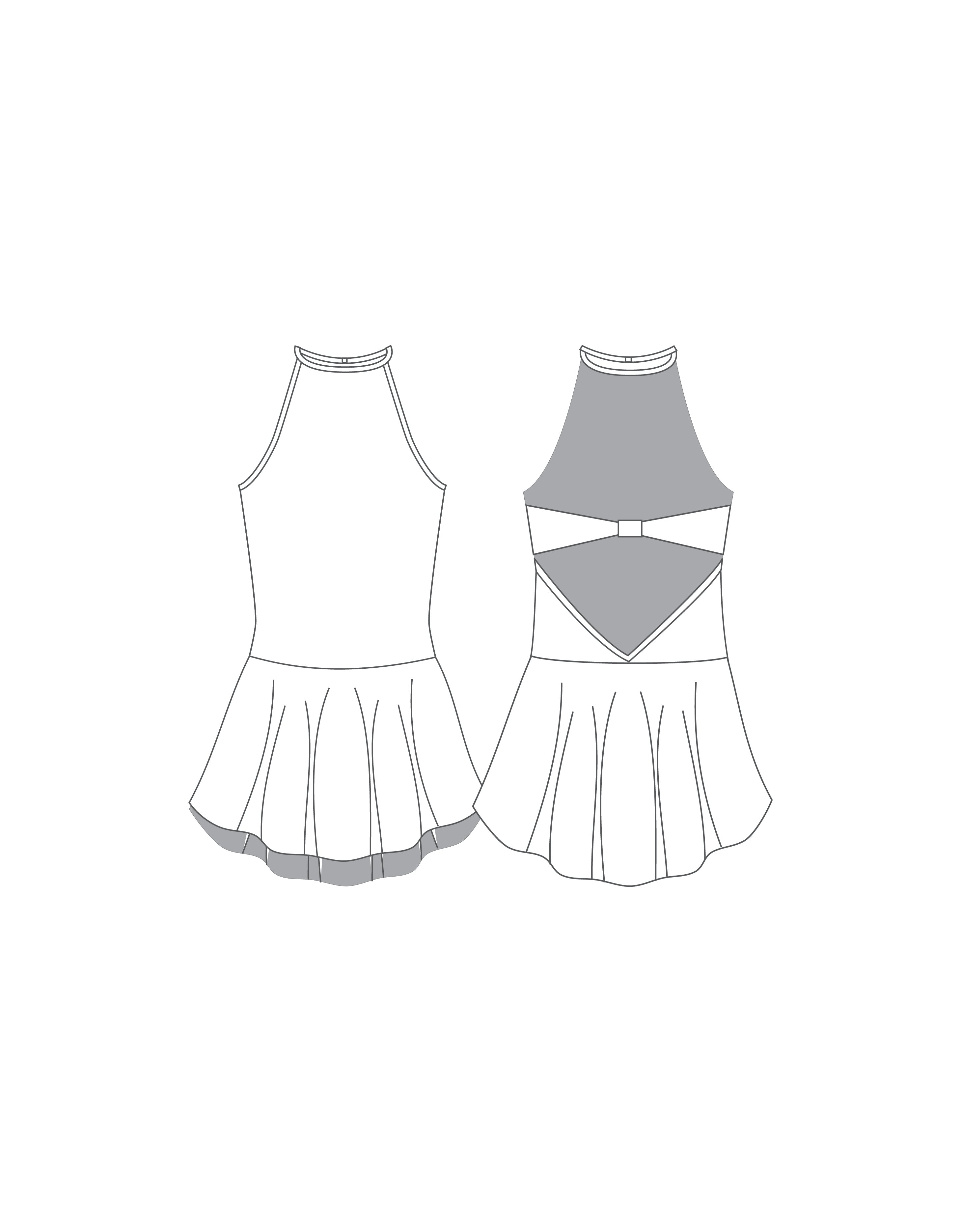 Custom Inked Halter Dress with Bow back - Lycra