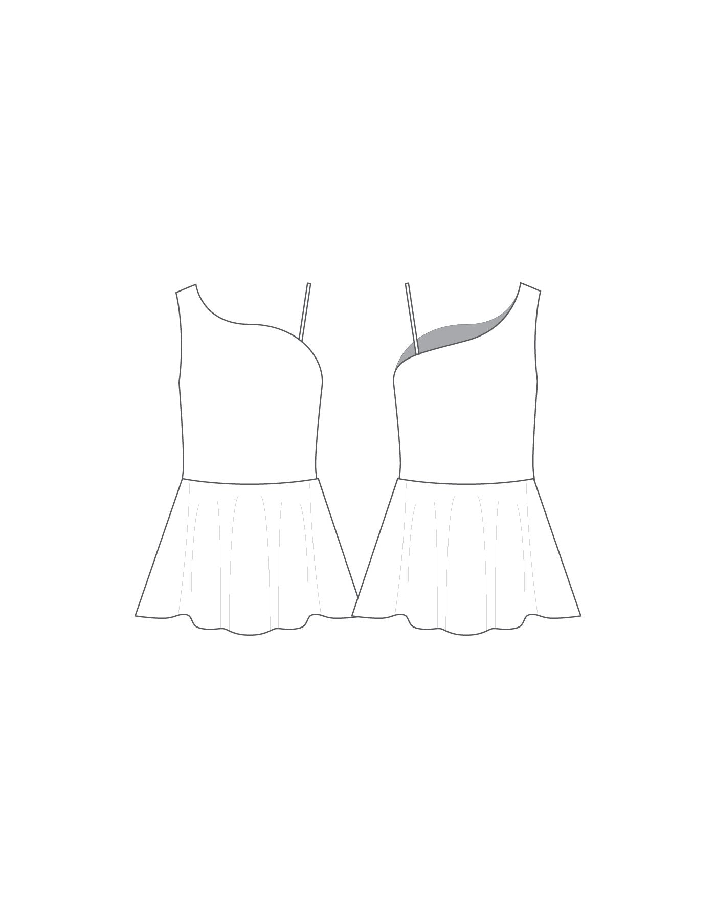 Custom Inked One Shoulder Dress - Hologram