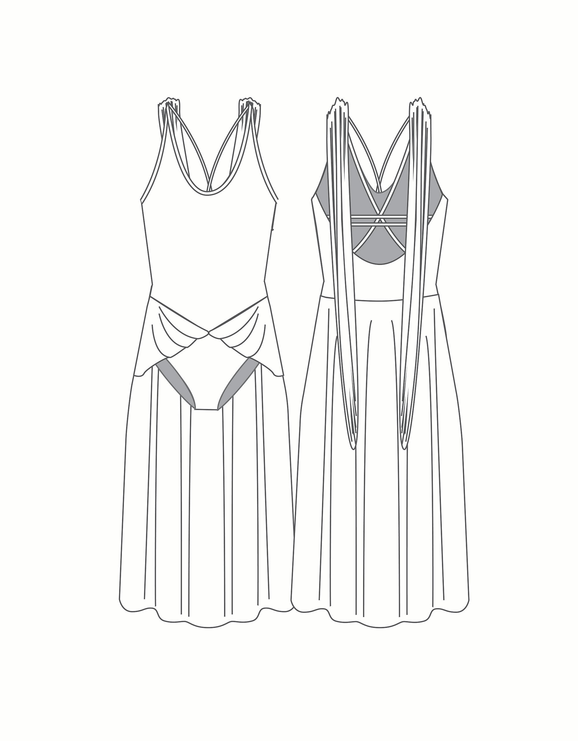 Custom Inked My Heart Will Go On Dress - Lycra & Chiffon Fusion