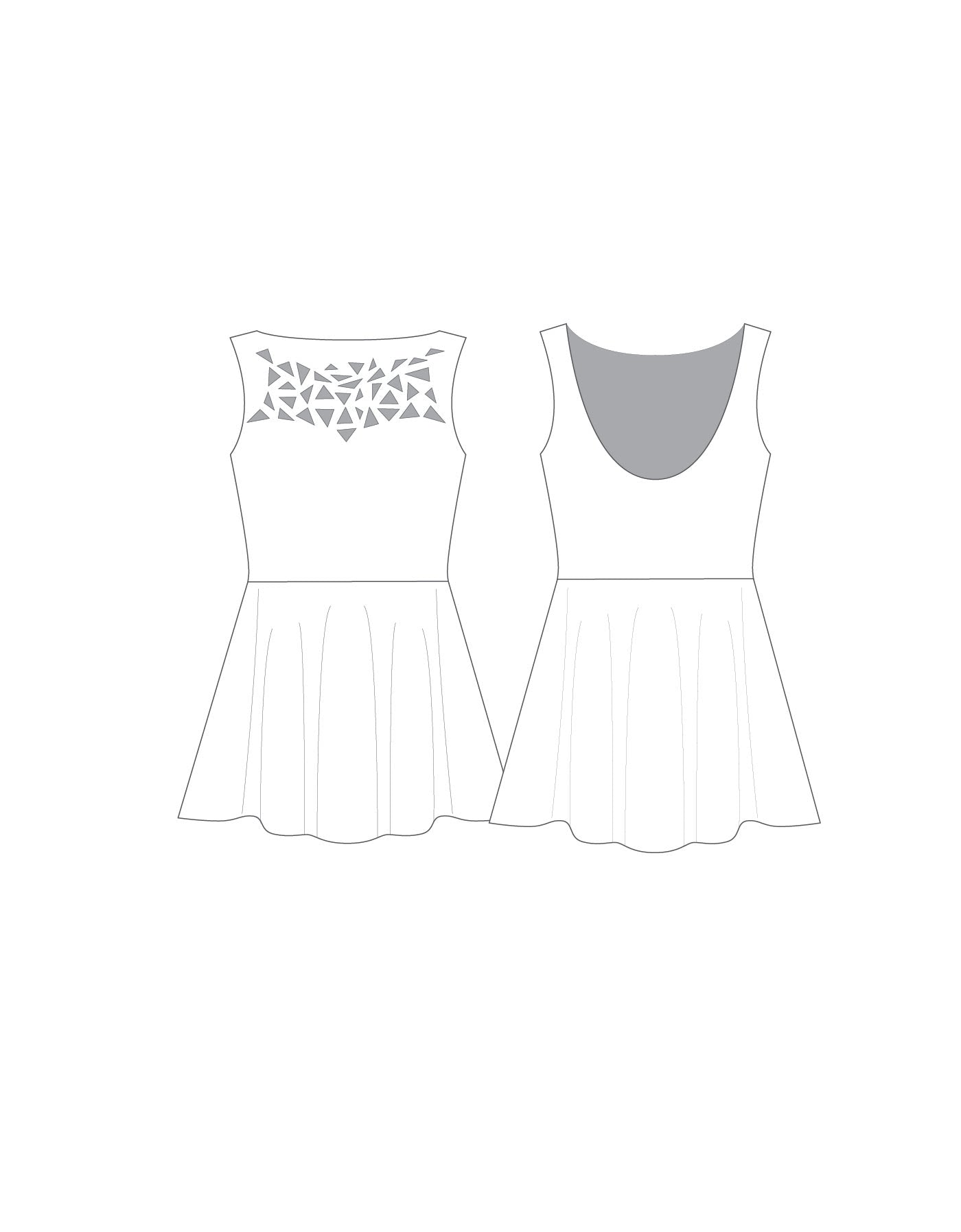 Custom Boatneck Tank Dress - Laser - Lycra