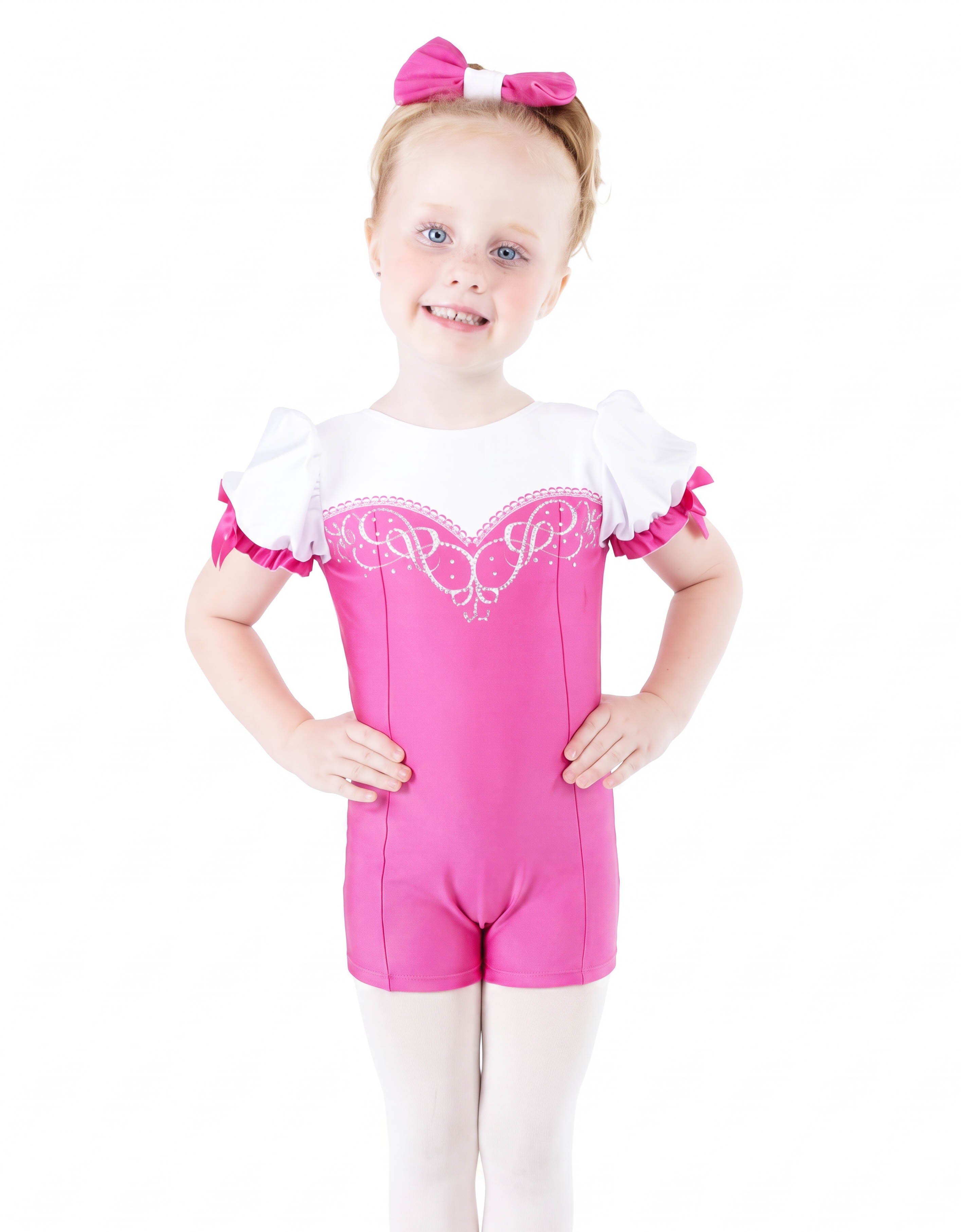 Sleeping Princess Puff Sleeve Biketard