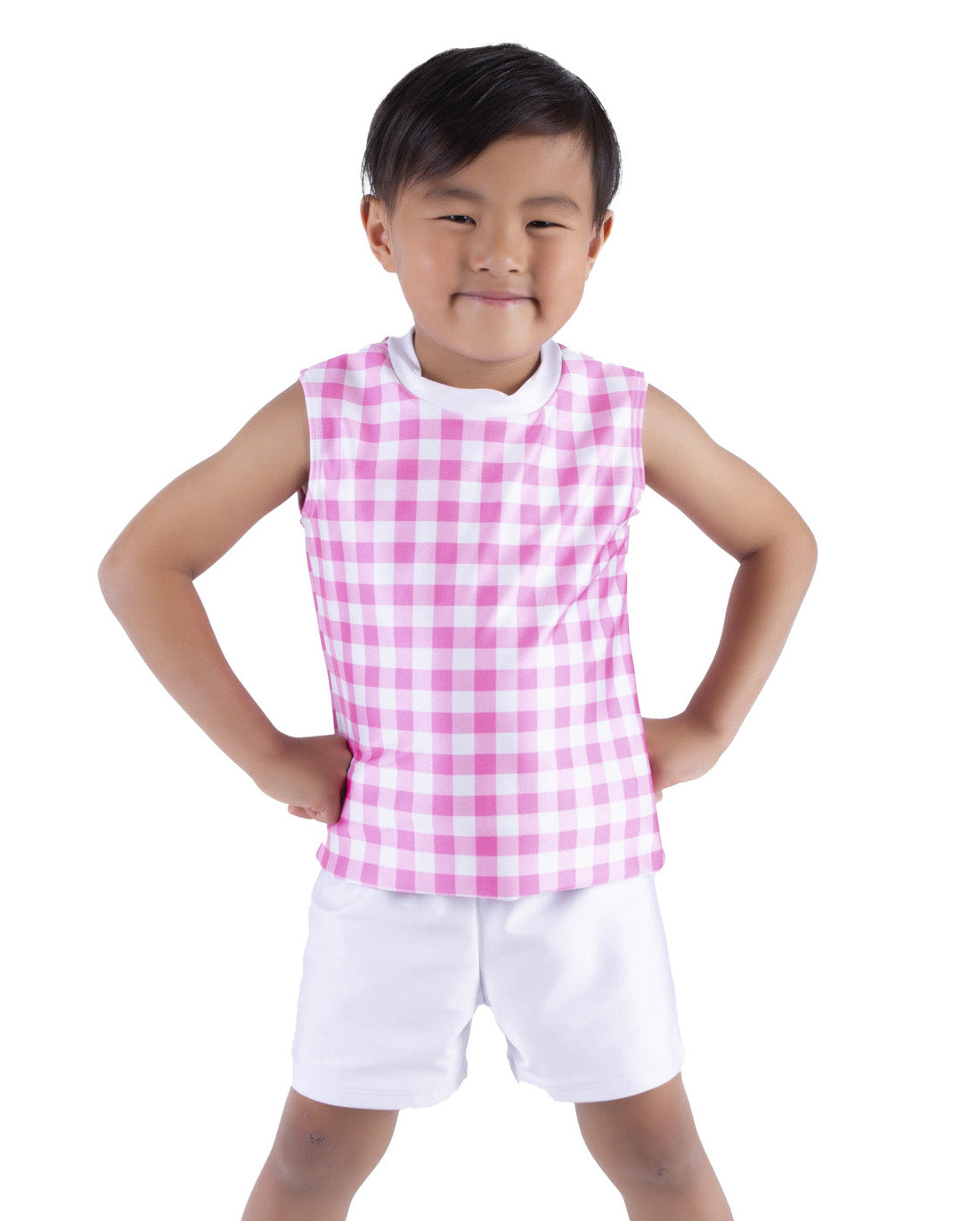 Gingham Baby Tank Shirt