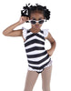 Beach Baby Tank with Gather Sleeve and Legs Leotard