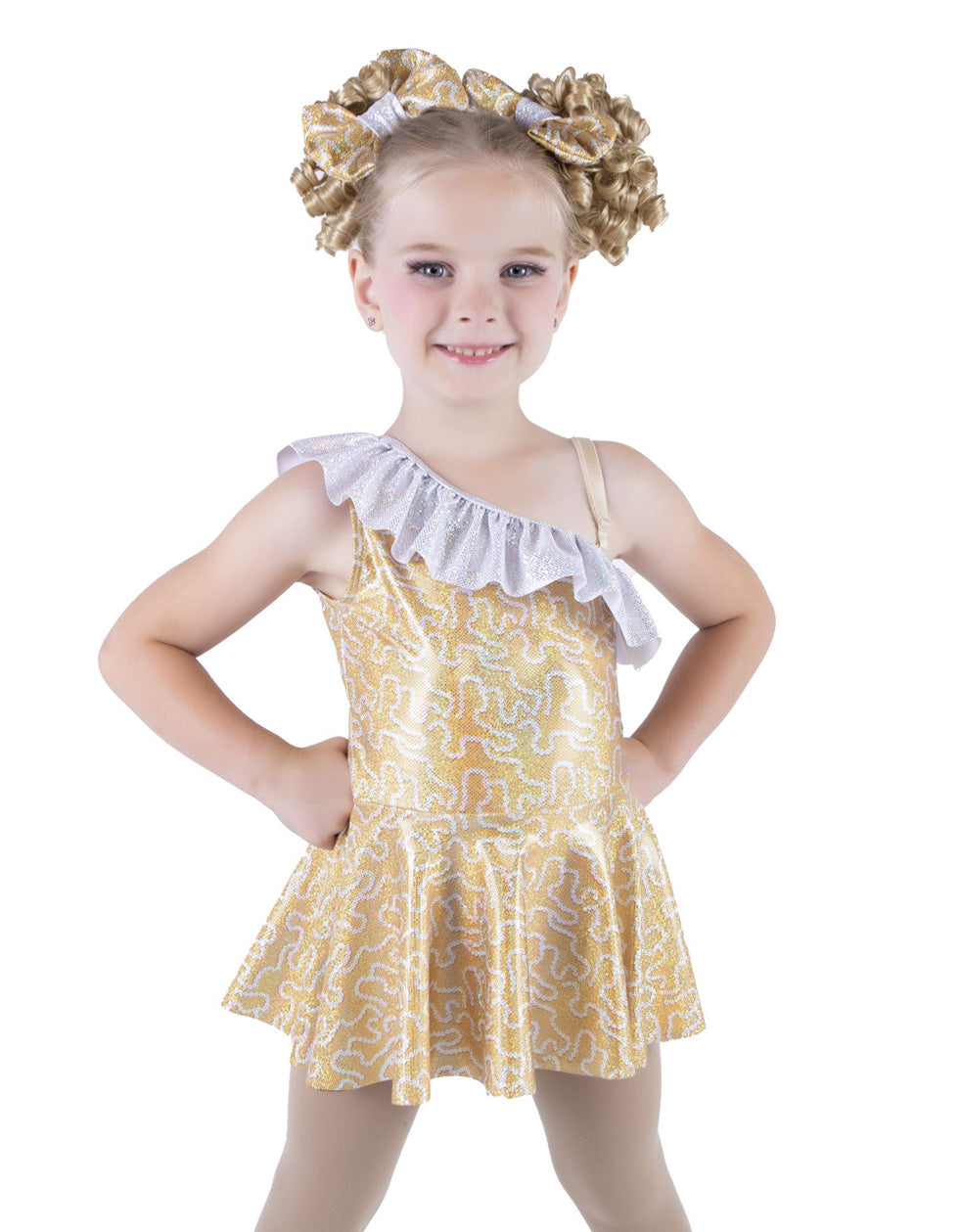 Disco Baby One Shoulder Dress with Ruffle