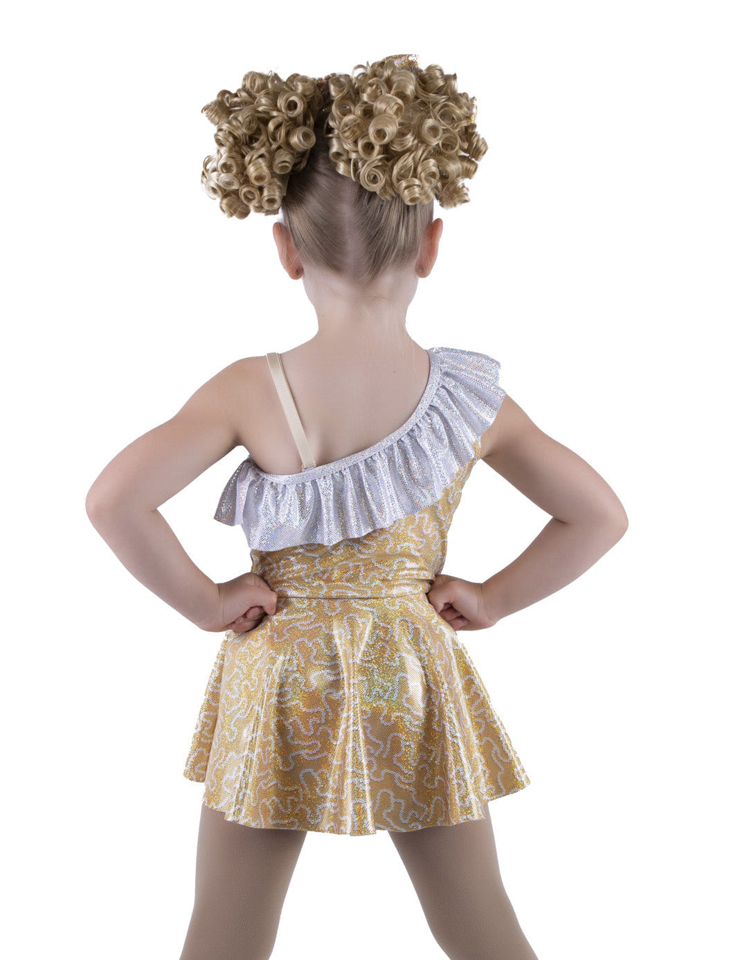 Disco Baby One Shoulder Dress with Ruffle