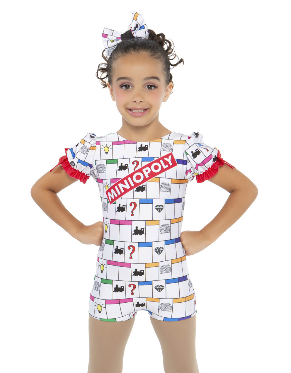 Miniopoly Puff Sleeve Biketard