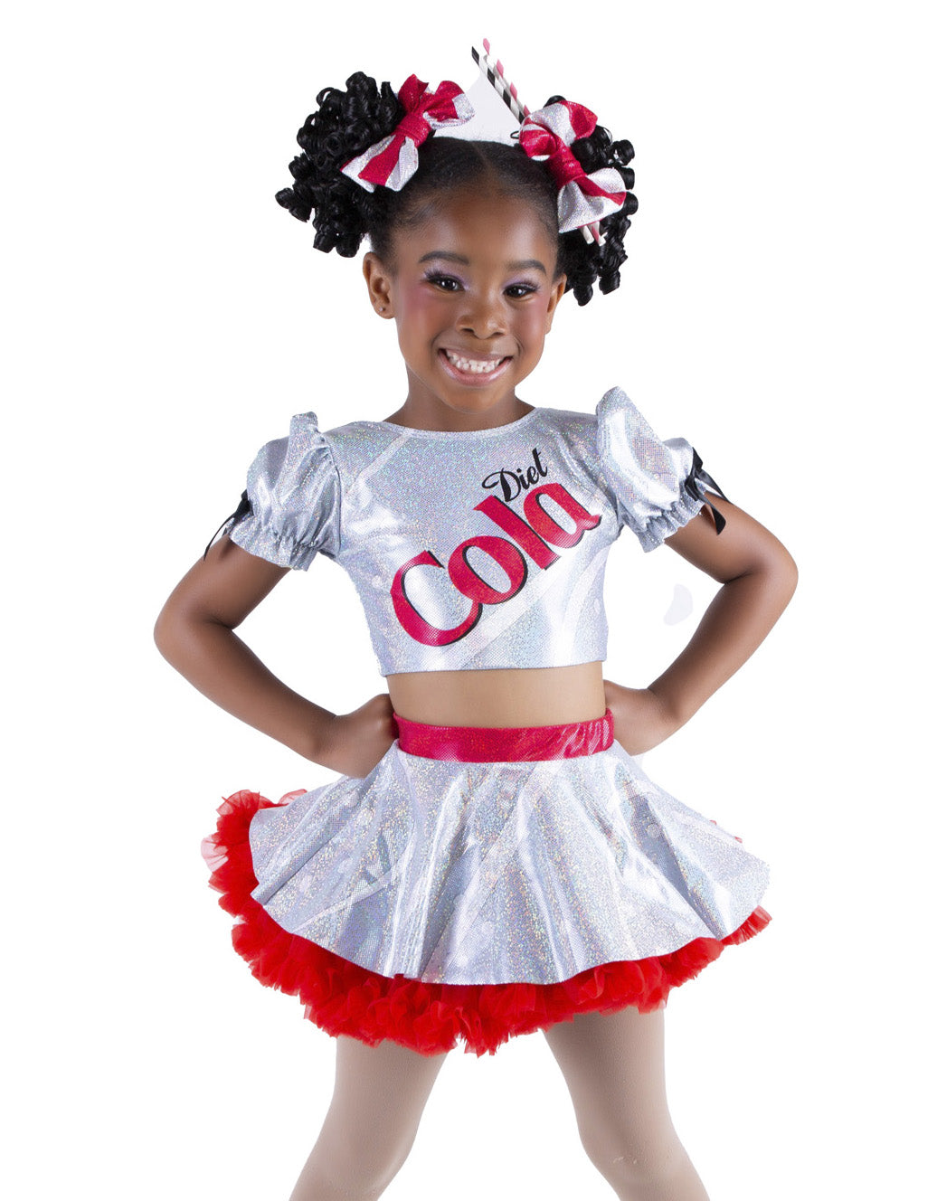 Diet Cola Puff Sleeve Crop Top