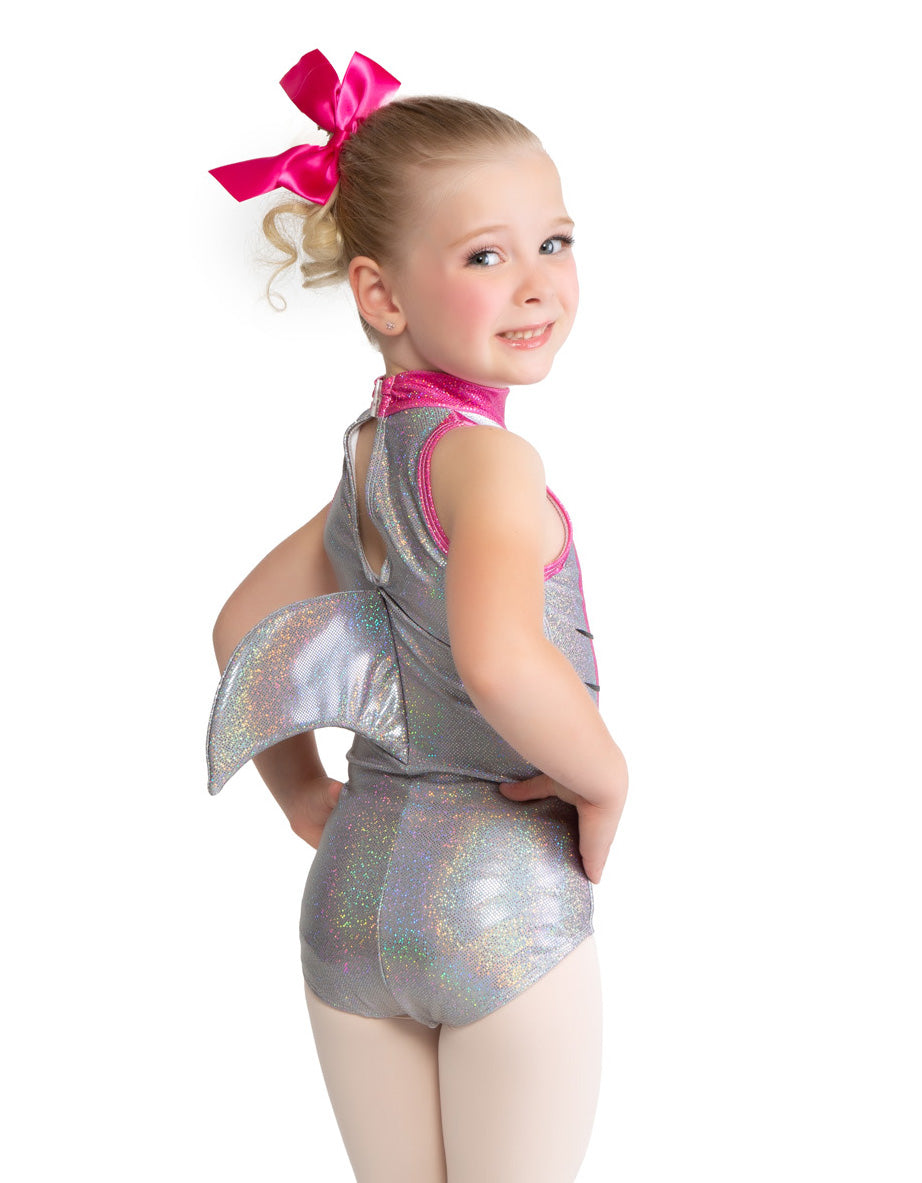 Shark Tales Halter Leotard with Fin