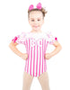 Candy Stripes Puff Sleeve Leotard