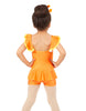Pieces Chocolate Camisole Flutter Sleeve Biketard w Peplum