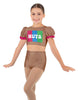 Peanut Butter Puff Sleeve Crop Top