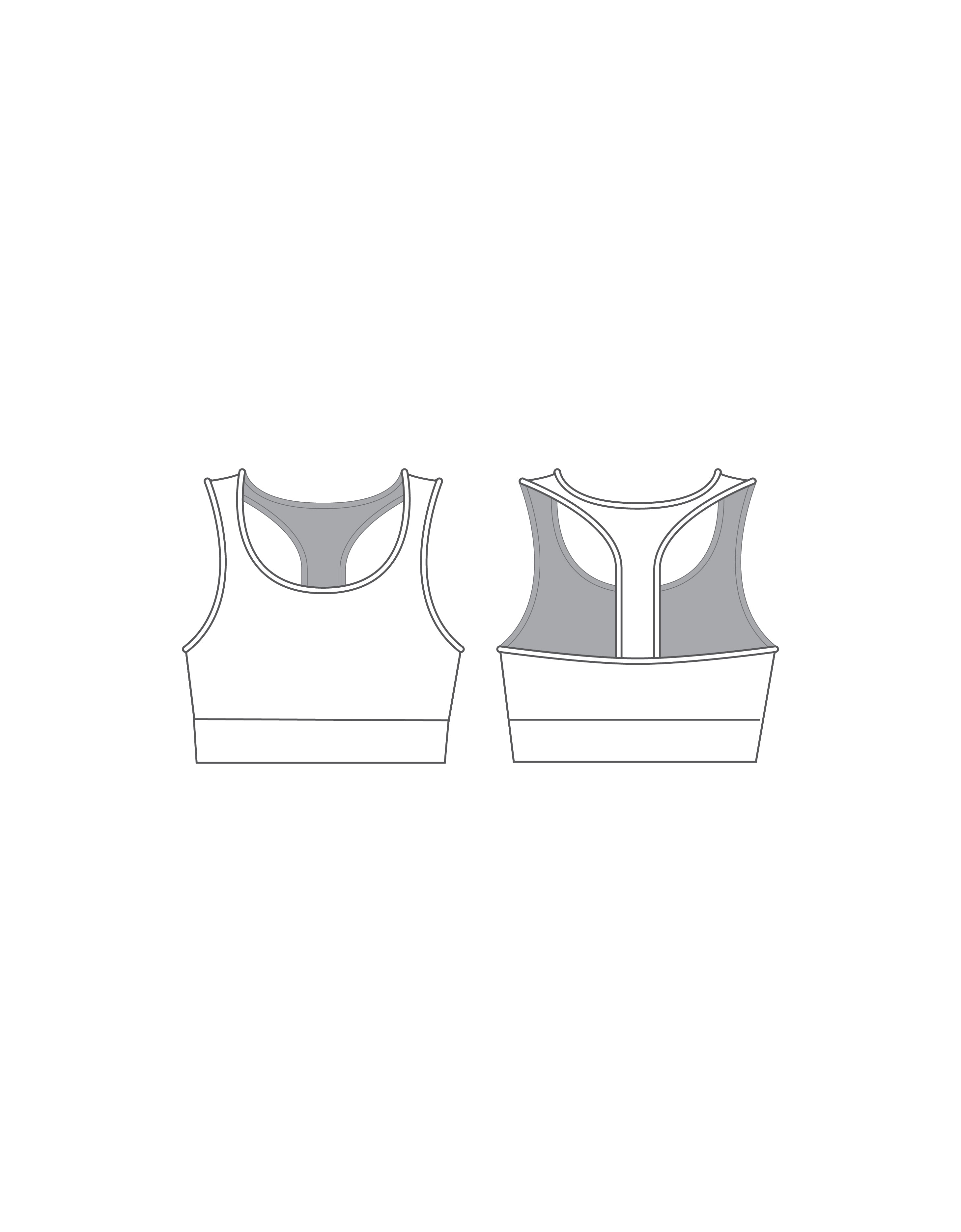Custom Inked Racer Back Crop Top - Lycra