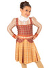 Munchkins Peasant LS Puff Sleeve TNeck Dress with Long Pleated Skirt and Peplum