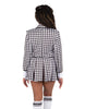 Totally Clueless Houndstooth Cropped Scuba Jacket Ladies