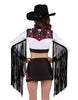 Nashville LS Tneck Zipper Front Crop Top