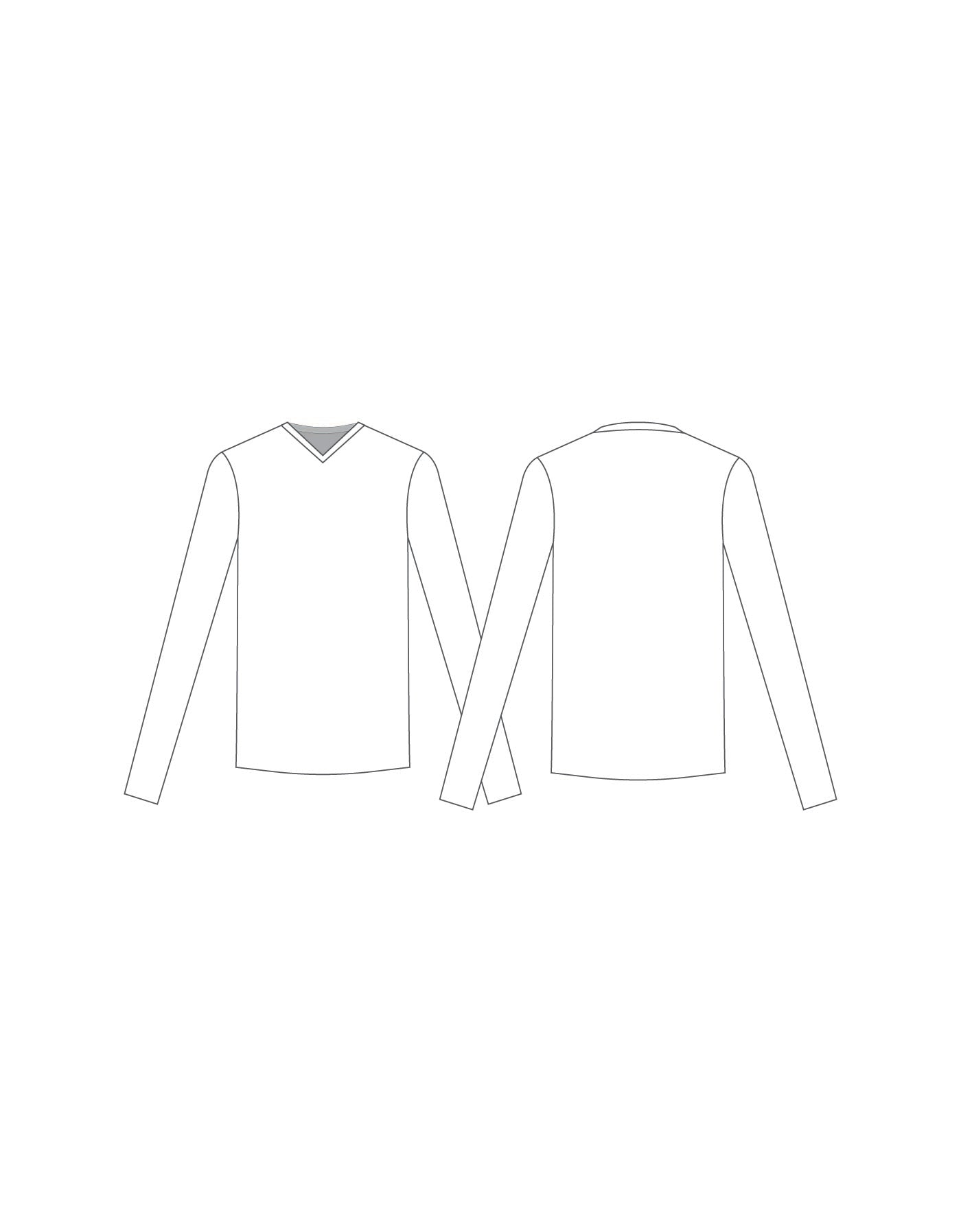 Custom Inked Boys LS V Neck Shirt - Lycra