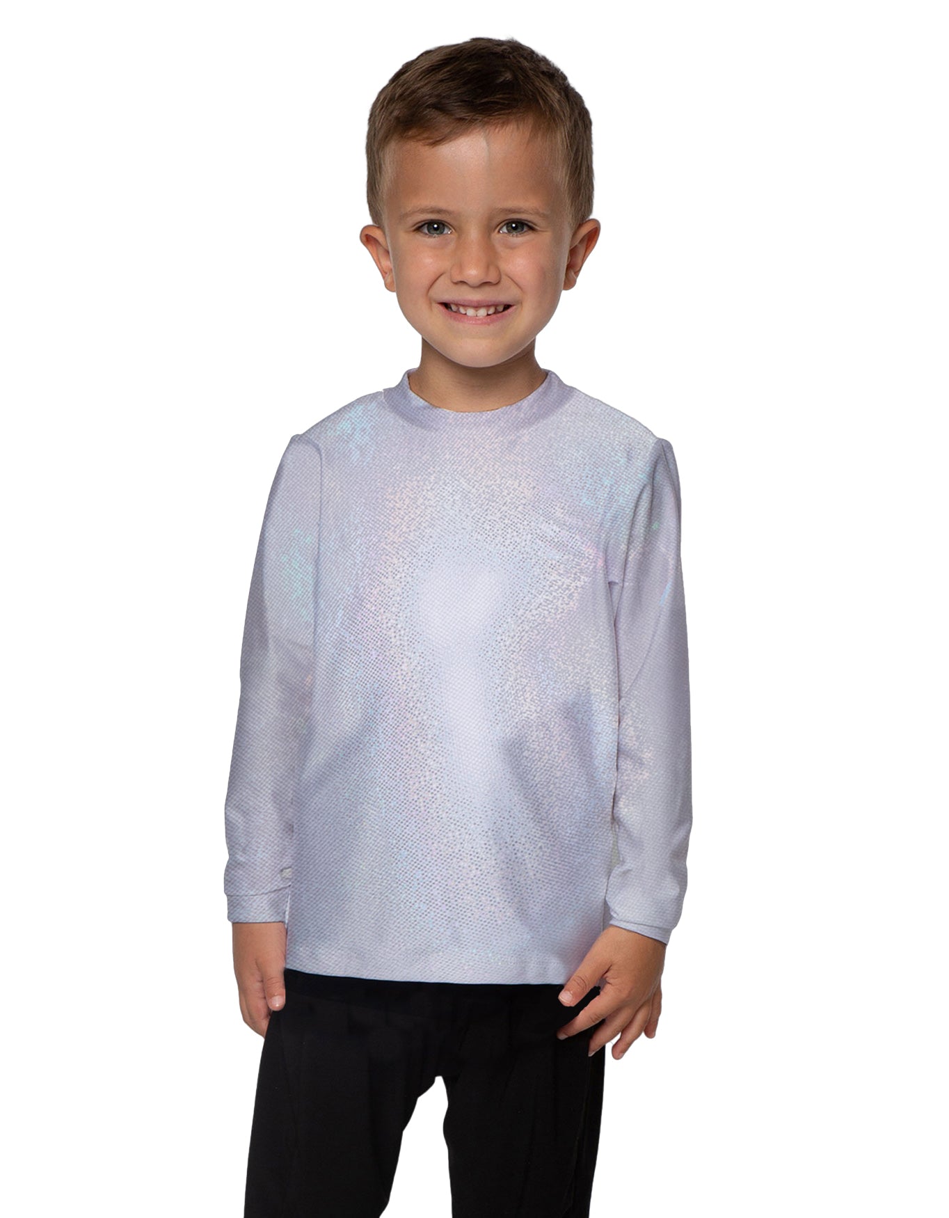 Solid Hologram LS Boys Shirt