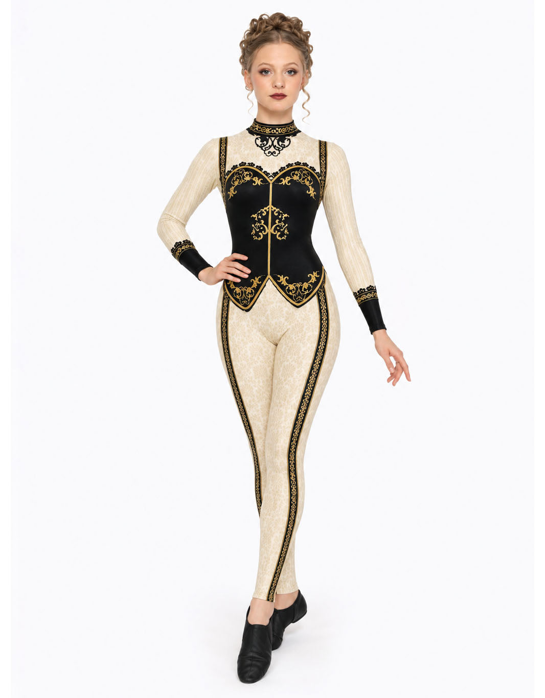 Antique Wardrobe LS Tneck Zipper Back Unitard