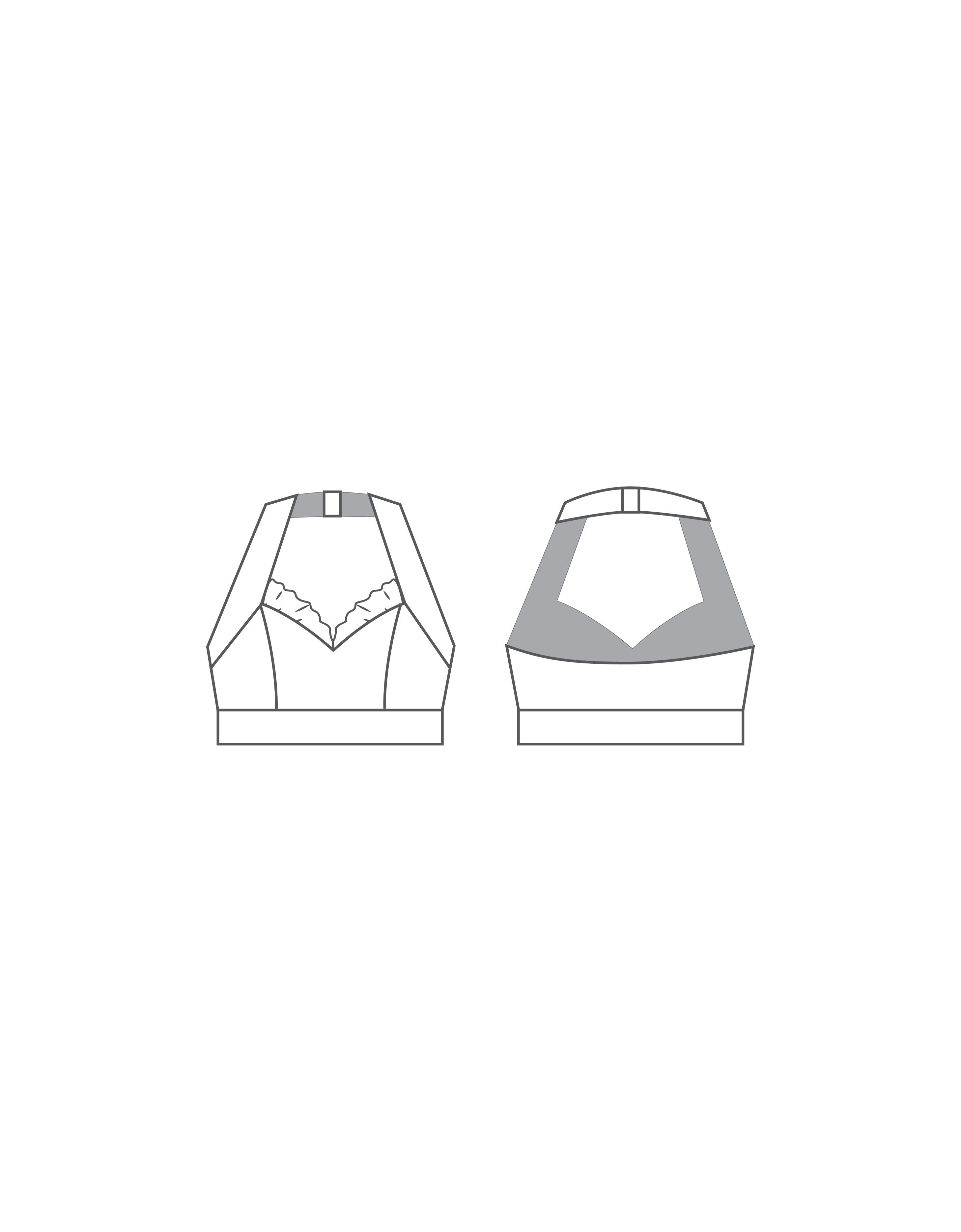 Custom Inked Halter Sweetheart Bra with Ruffles - Hologram