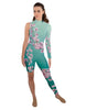 Cherry Blossom Half and Half Unitard - Bike Short