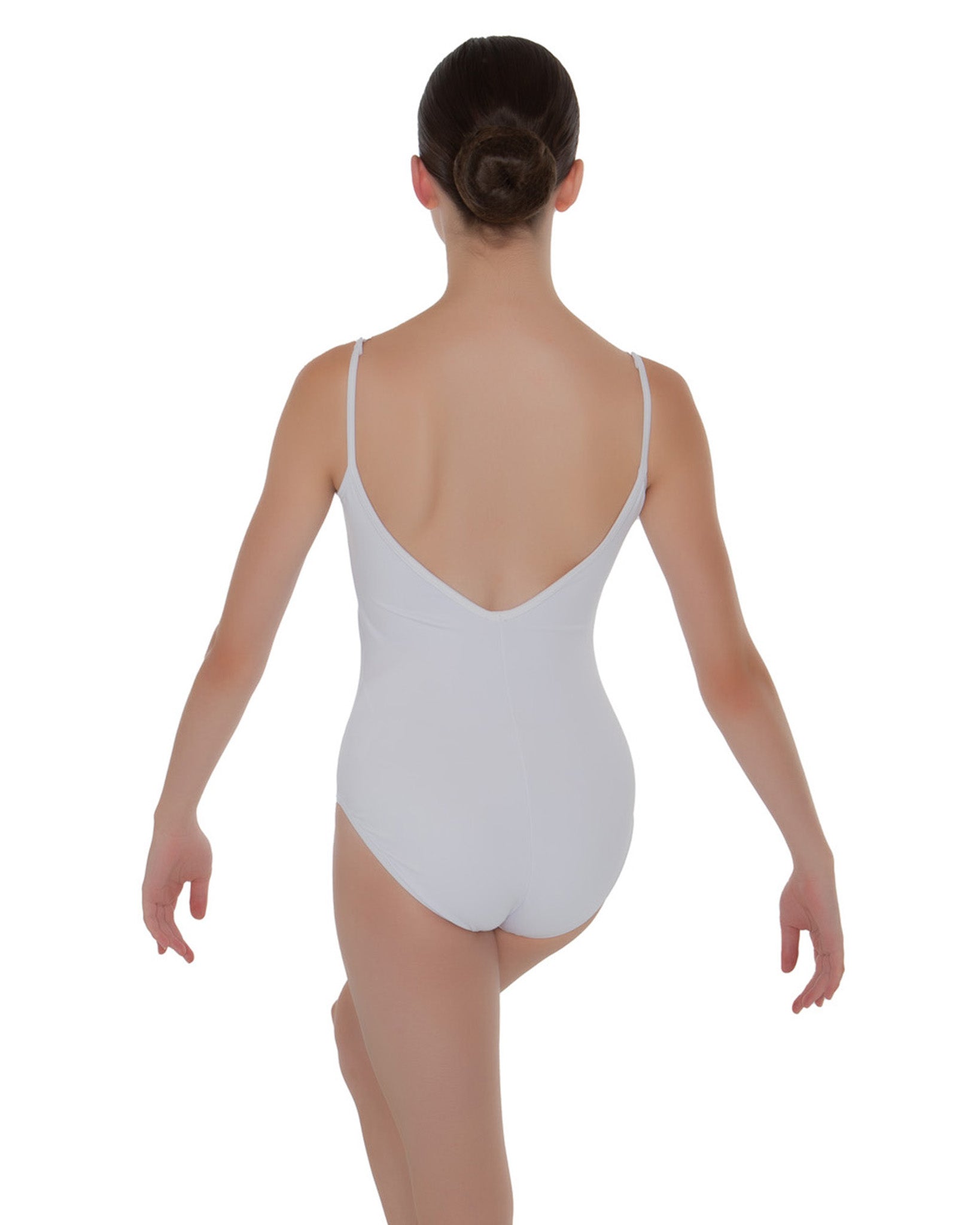 Solid Lycra Cami Leotard Low Back