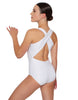 Solid Lycra Cross Back Tank Leotard