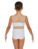 Solid Lycra Defined Leotard Nude Mesh