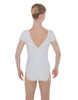 Solid Lycra Cap Sleeve Crossover Leotard