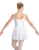Solid Lycra and Chiffon V Neck Bodice Dress
