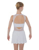 Solid Lycra Sleeveless Open Back Mesh Dress Lycra Bandeau