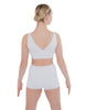 Solid Lycra Crossover Front Back Sleeveless Crop Top