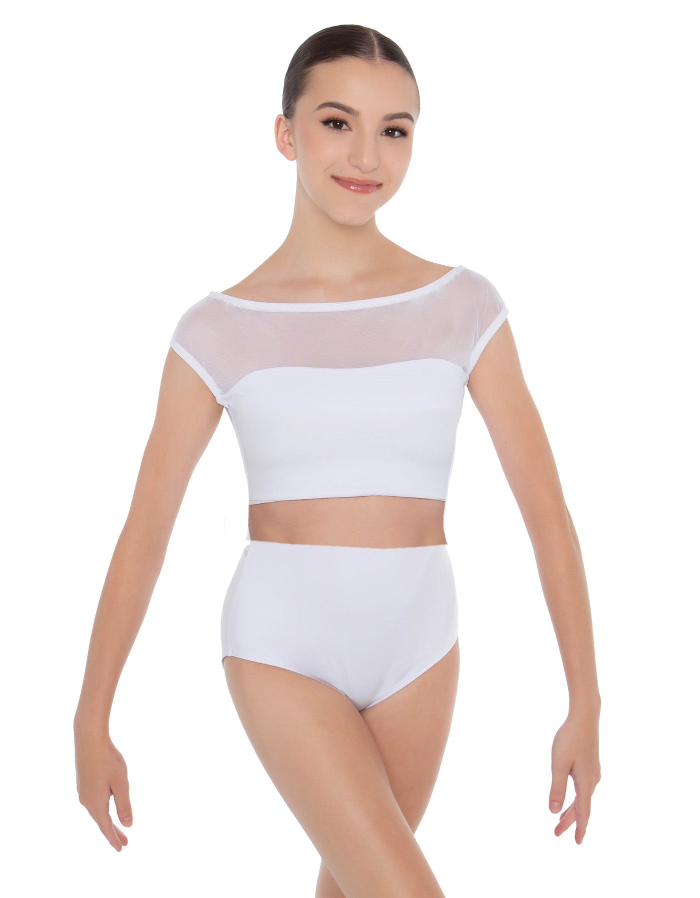 Solid Lycra Posh Crop Top