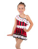 Roulette Wheel One Shoulder w Ruffle Dress