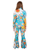 Flower Child Daisy LS Zipper Back Wide Flare Pant Unitard
