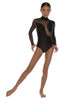 Solid Shadows Leotard with Mesh